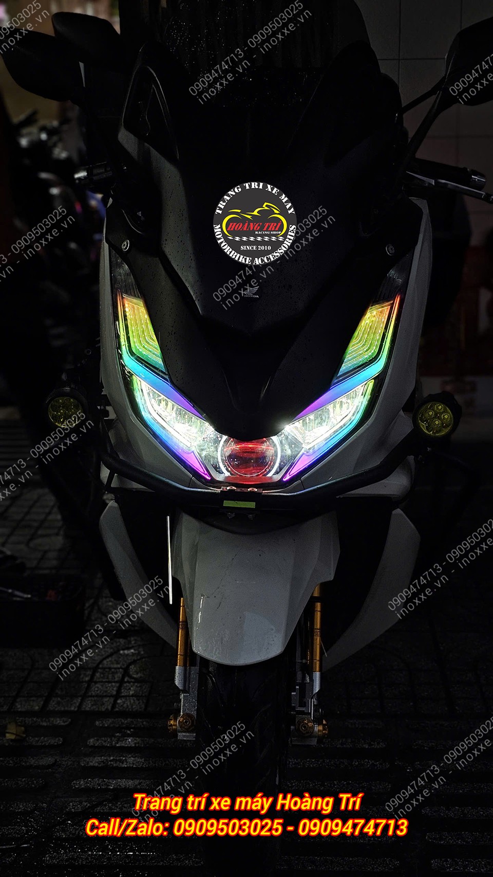 Độ đèn bi cầu PCX